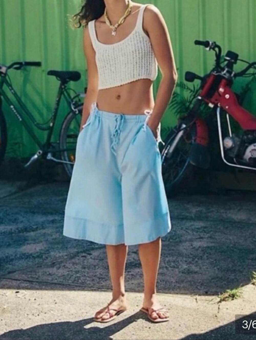 💙MENORCA BERMUDA/CAPRI SHORTS BY "FREE-EST BY "FREE PEOPLE 💙 - Picture 5 of 12